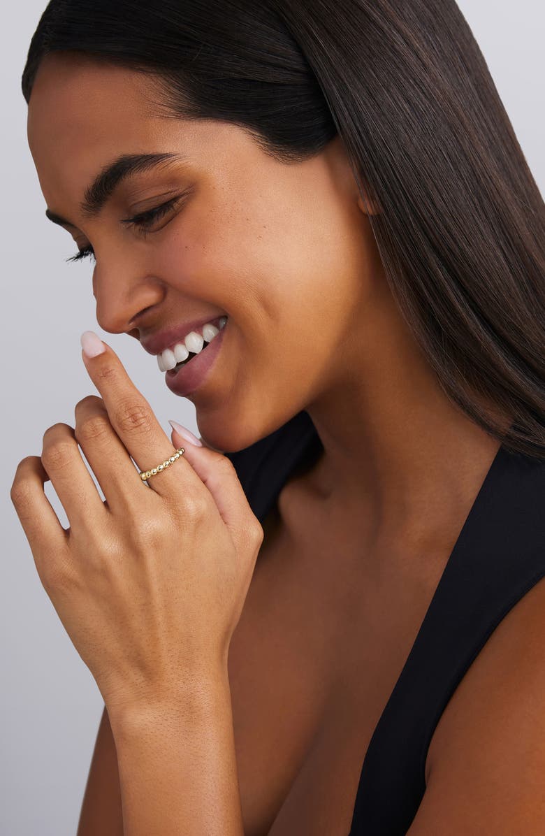 LAGOS Caviar Gold 18K Gold Stacking Ring, Alternate, color, Gold