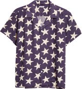 Bode Starry Short Sleeve Button-Up Shirt