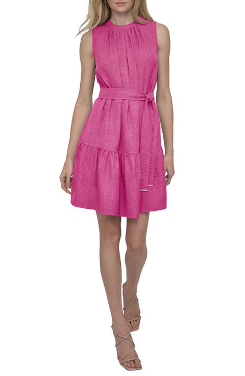 Tie Waist Denim Dress