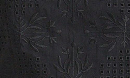 Derek Lam 10 Crosby Sage Garden Tile Cotton Eyelet Minidress In Black