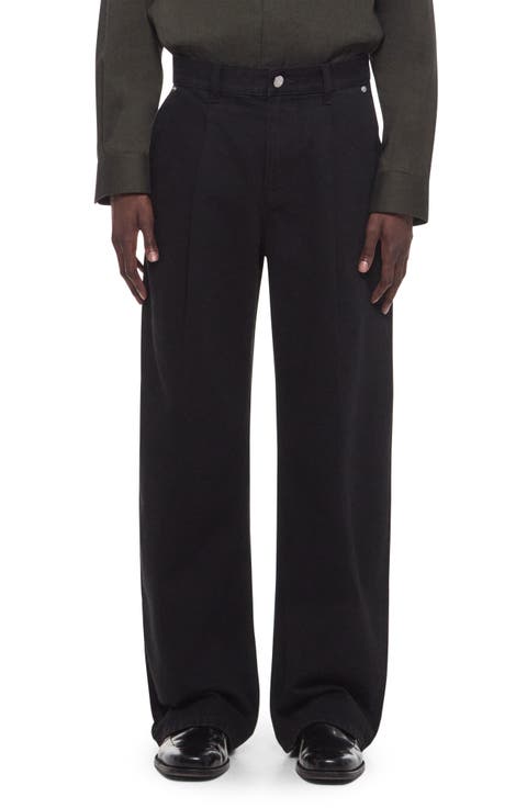 Pleated Relaxed Fit Jeans