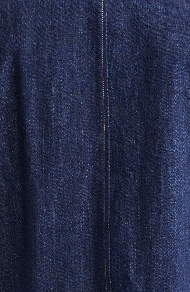 Wales Bonner Echo Mixed Meda Denim Varsity Jacket, Alternate, color, 