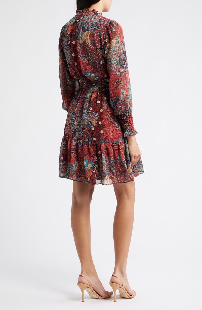 Vince Camuto Floral Long Sleeve Chiffon Fit
Flare Dress, Alternate, color,