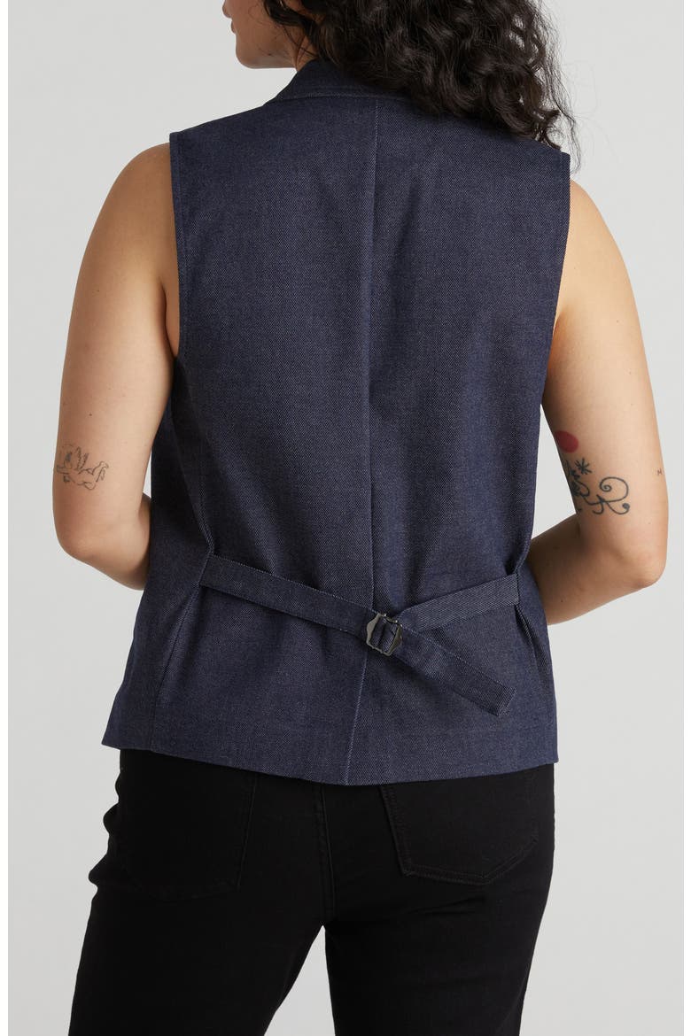 Edwin Denim Vest, Alternate, color, DARK INDIGO