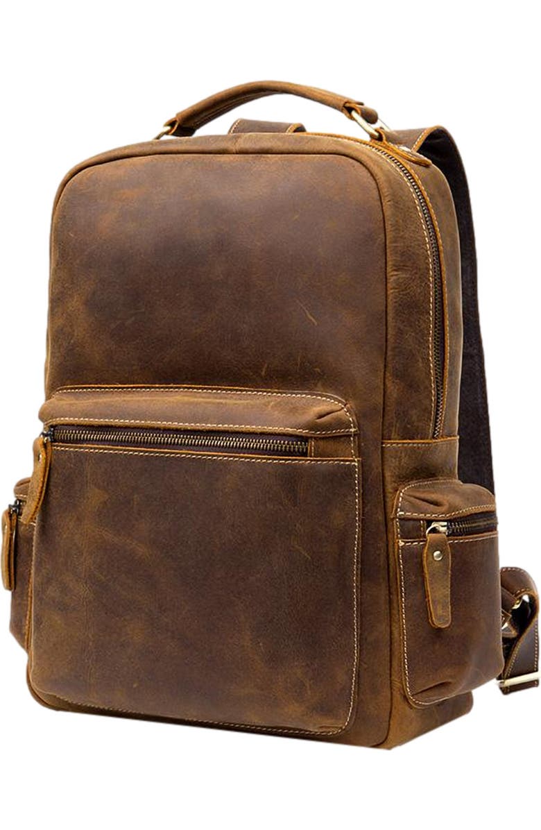 STEEL HORSE LEATHER The Langley Backpack | Genuine Vintage Leather Backpack, Alternate, color, Brown