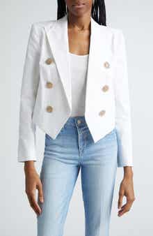 L'AGENCE Lila Double Breasted Boxy Blazer