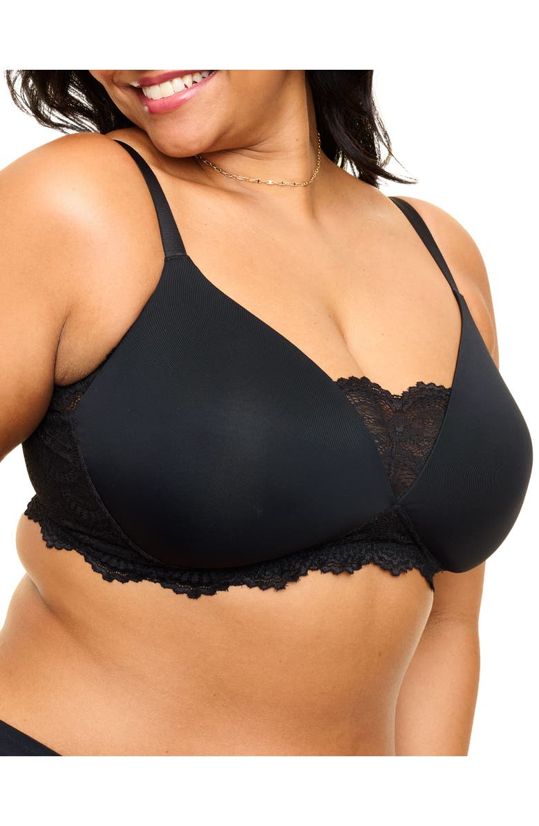 Adore Me Jainey Contour Plunge Bra, Alternate, color, Jet Black