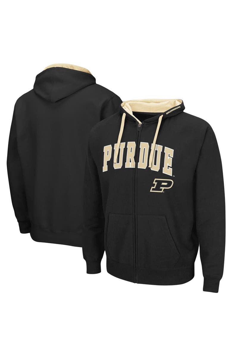 COLOSSEUM Men's Colosseum Black Purdue Boilermakers Big & Tall Full-Zip Hoodie, Main, color, Black