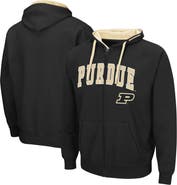 COLOSSEUM Men's Colosseum Black Purdue Boilermakers Big & Tall Full-Zip Hoodie
