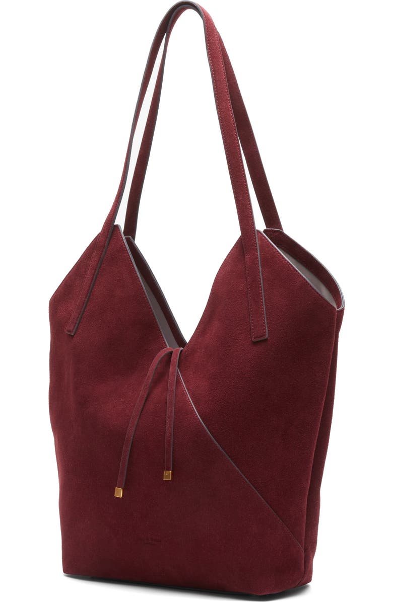 rag & bone Alix Suede Tote, Alternate, color, Garnet