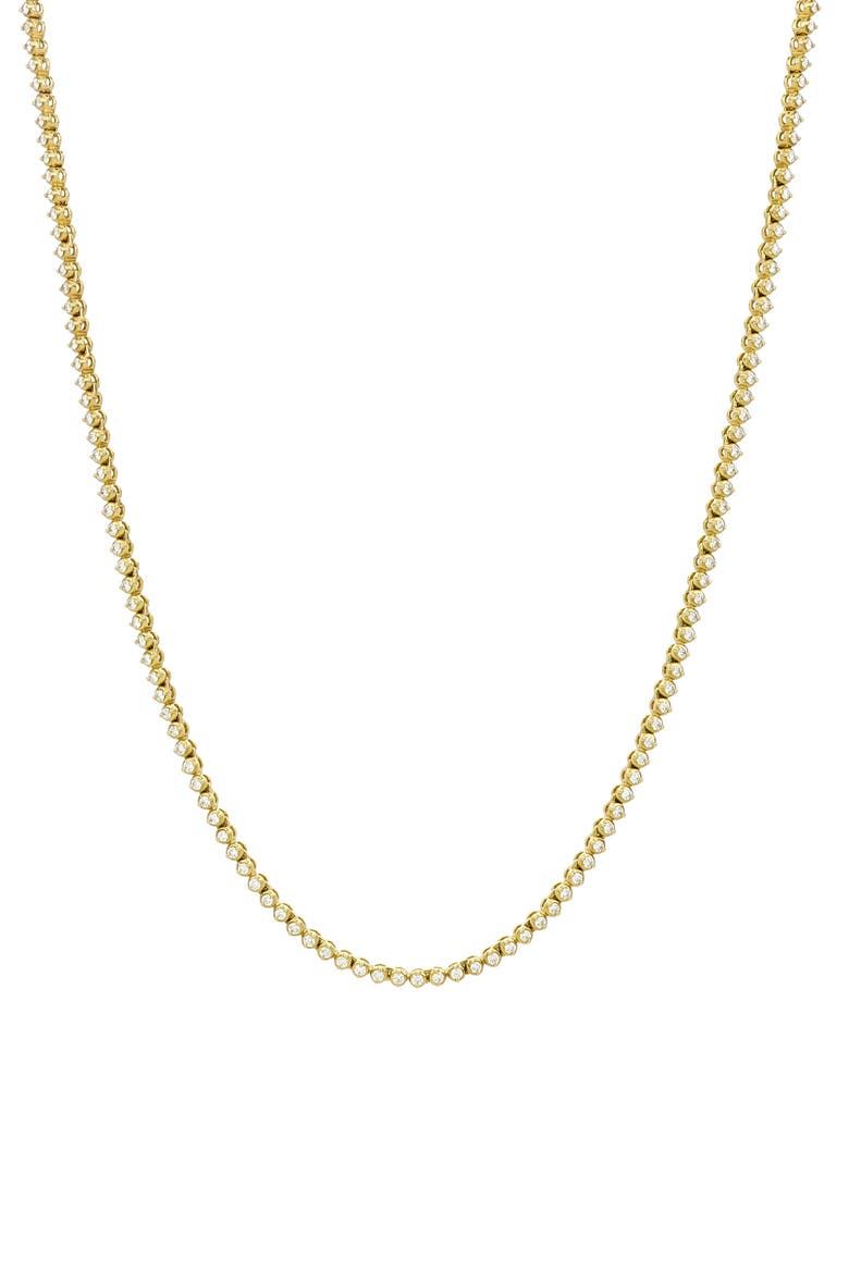 Audrey Diamond Tennis Necklace (Nordstrom Exclusive), Main, color, 18K YELLOW GOLD