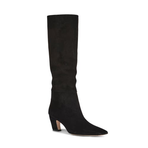 Neil J. Rodgers Meg Knee Boot In Black Suede