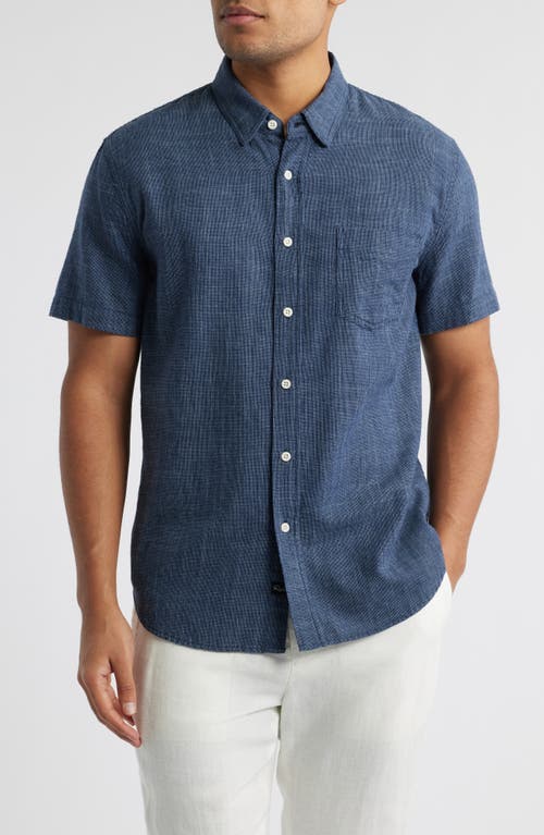 Rails Fairfax Short Sleeve Button-up Shirt In Navy Etch