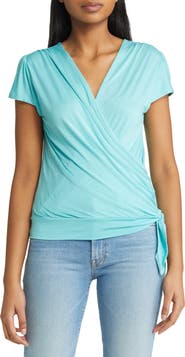 Loveappella Faux Wrap Top