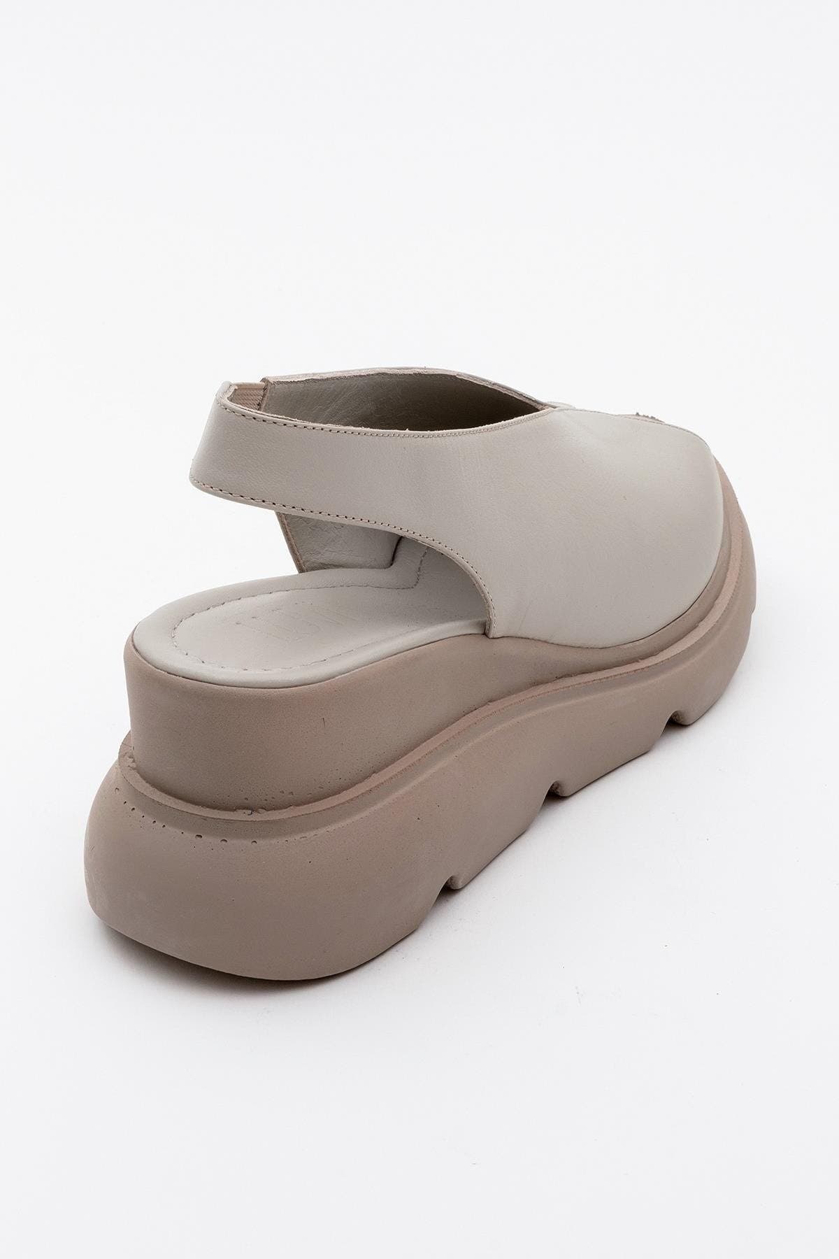 Forever 
Always Shoes Sam Leather Platform Sandal, Alternate, color, Beige Leather