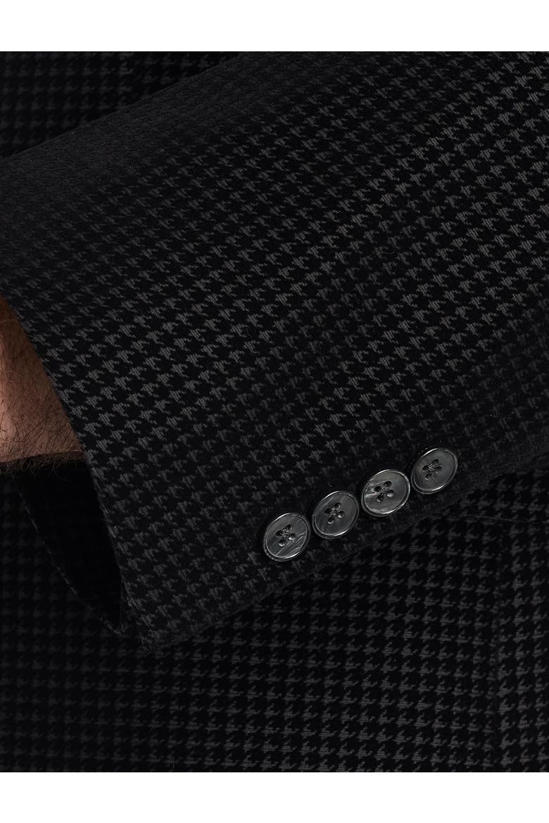 Big & Tall Colden Houndstooth Blazer, Alternate, color, BLACK
