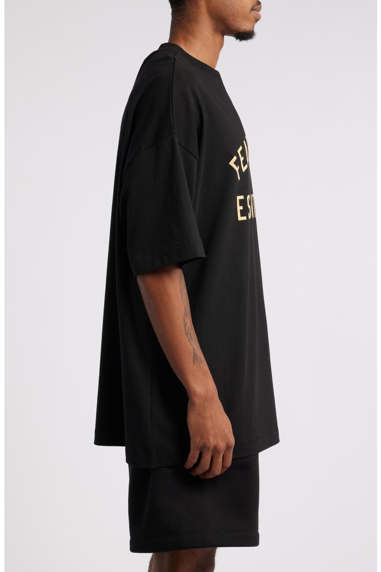Gender Inclusive Oversize Cotton Logo Graphic T-Shirt, Alternate, color, BLACK