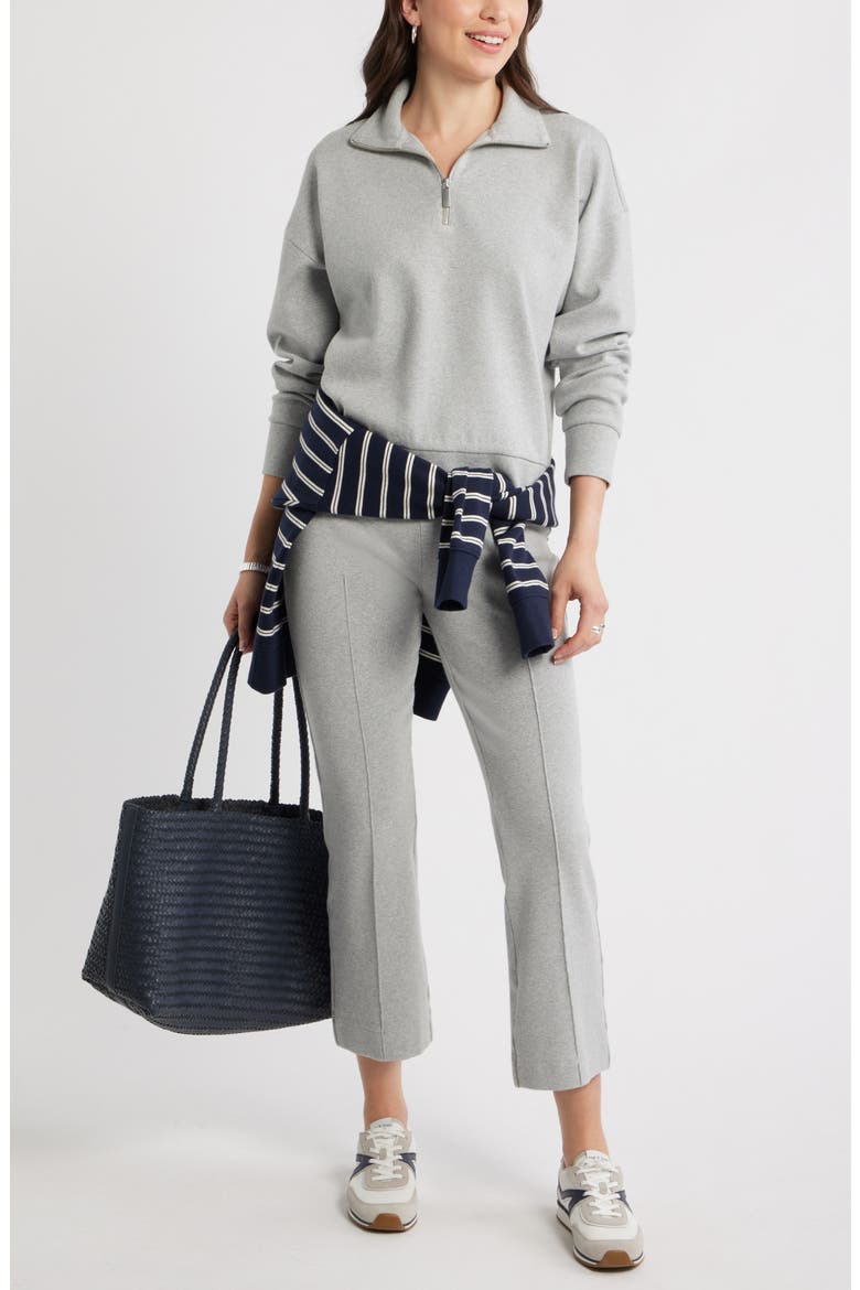 Half Zip Sweatshirt, Alternate, color, GREY HEATHER