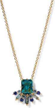 Nadri Stellar Half Halo Pendant Necklace