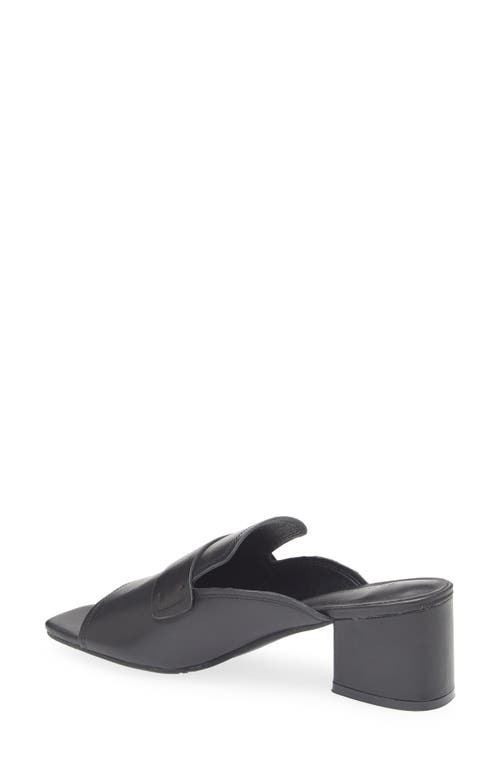 Chocolat Blu Block Heel Sandal In Black Leather