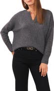 Vince Camuto Drop Shoulder V-Neck Sweater