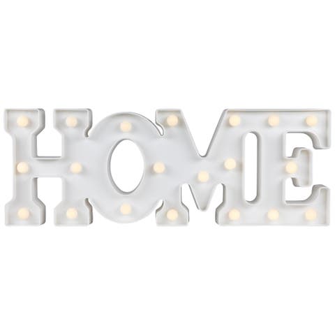 Led Lighted Home Marquee Wall Sign - 20.5" - White