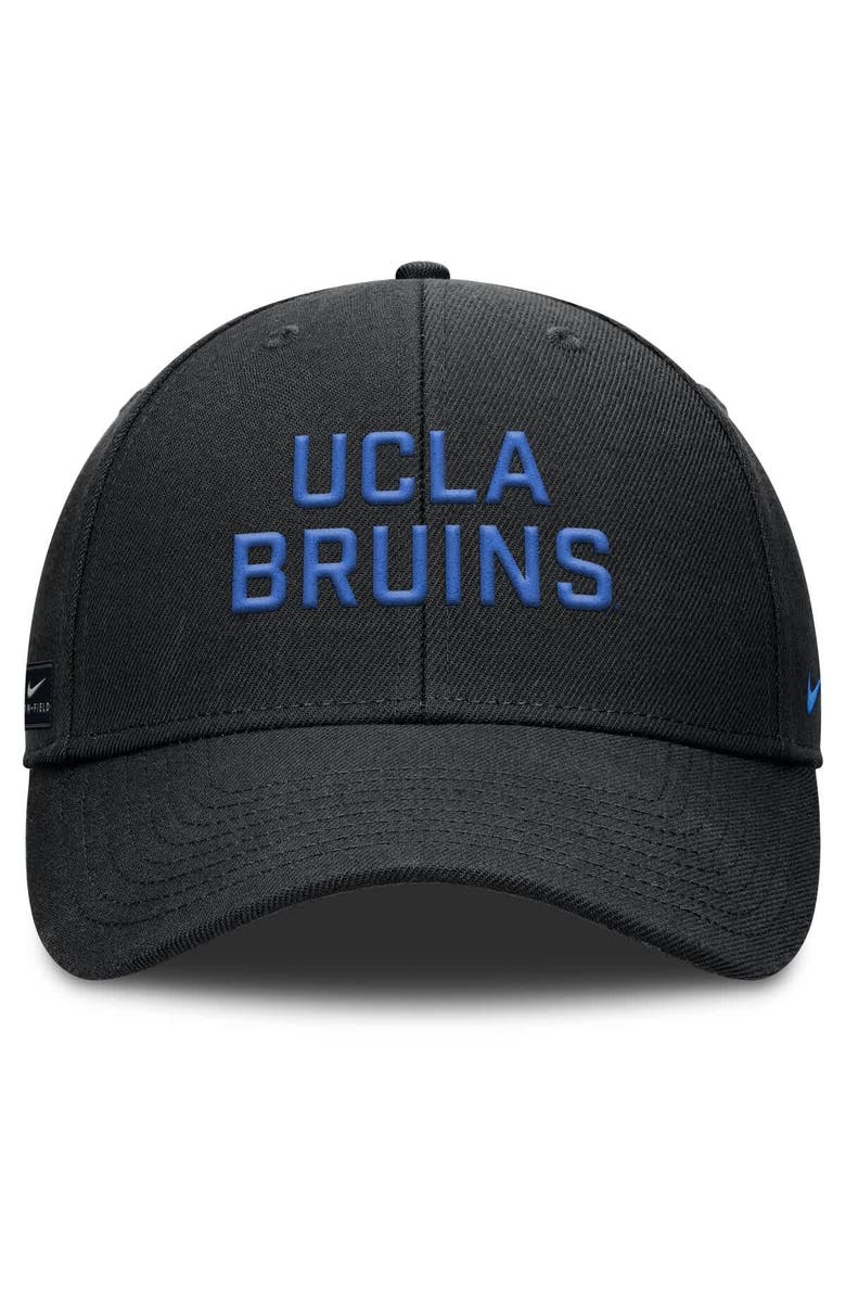 Nike Men's Nike Black UCLA Bruins Rise Practice Adjustable Hat, Alternate, color,