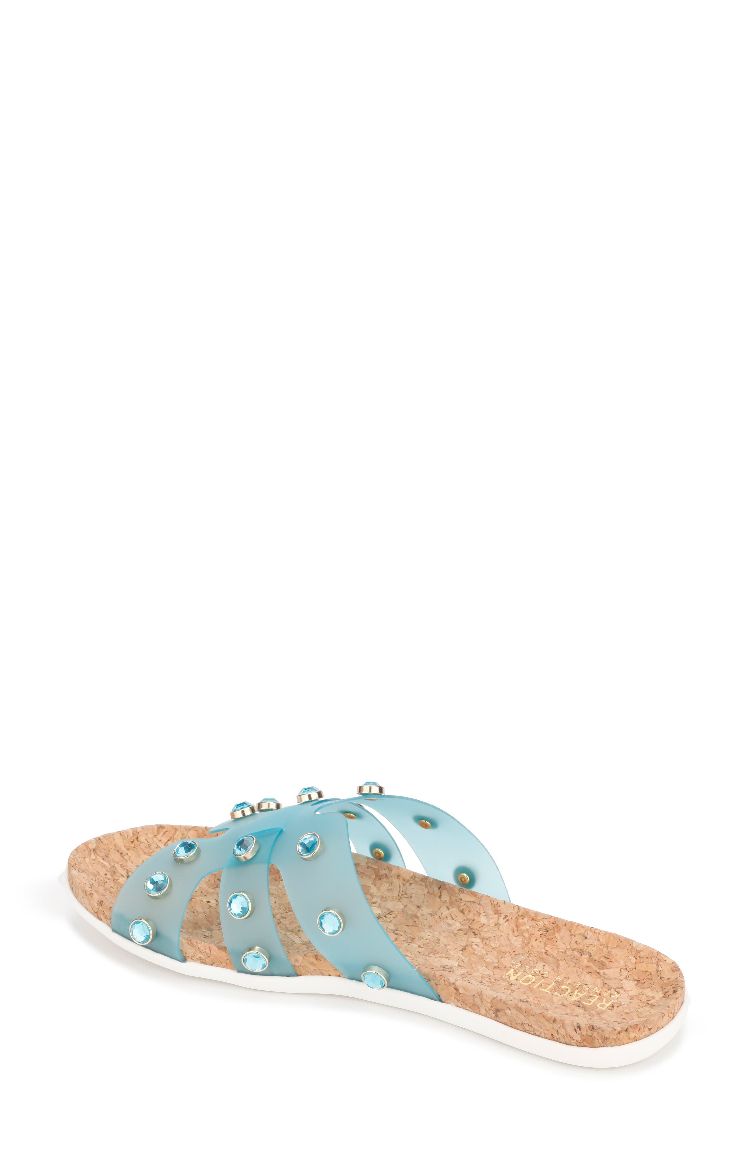 Embellished H-Band Sandal, Alternate, color, AQUA