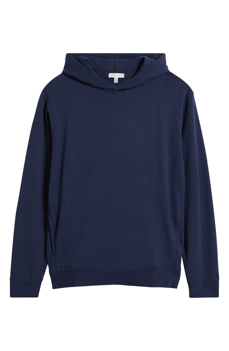 Peter Millar Oasis Cotton Blend Hoodie, Alternate, color, Navy