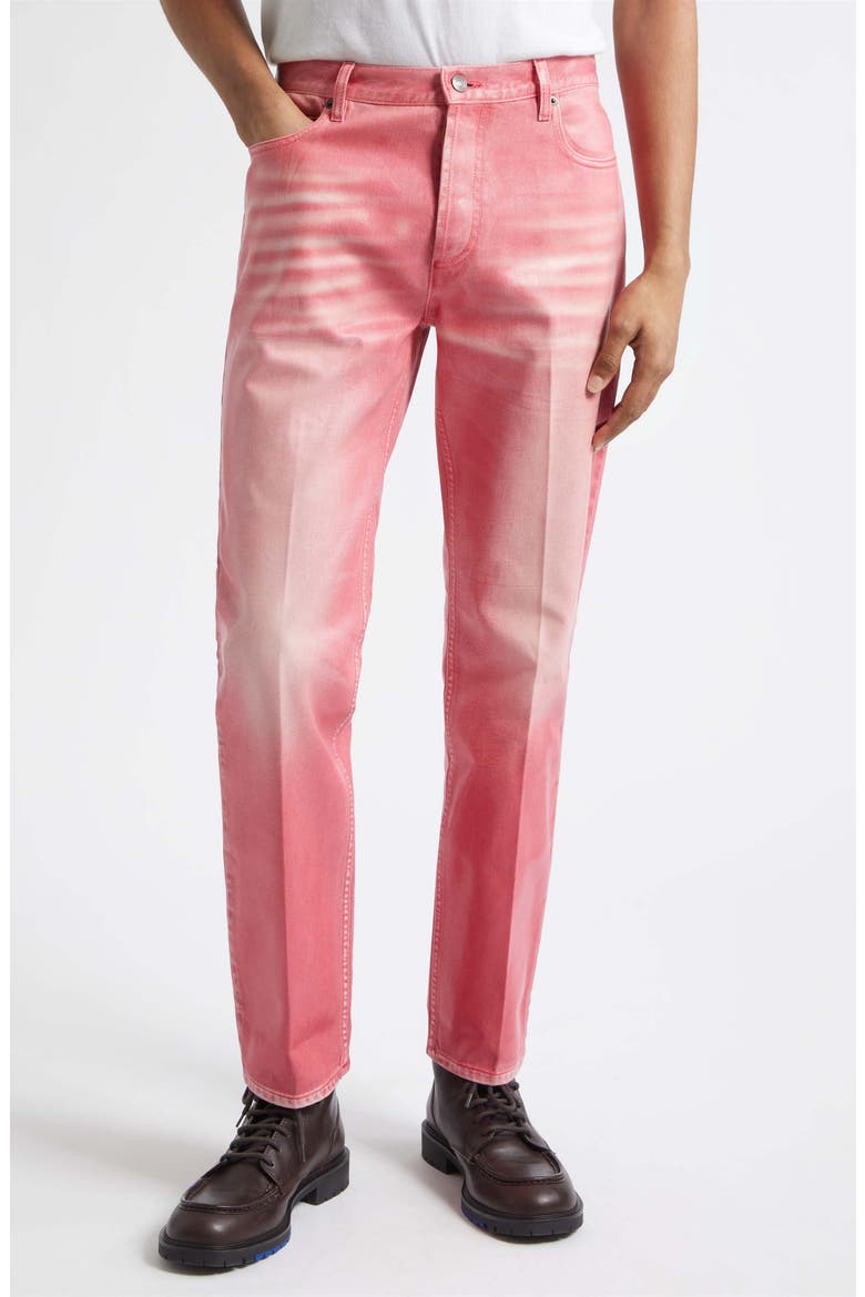 Randolph Coated Slim Fit Jeans, Main, color, CHERRY PINK