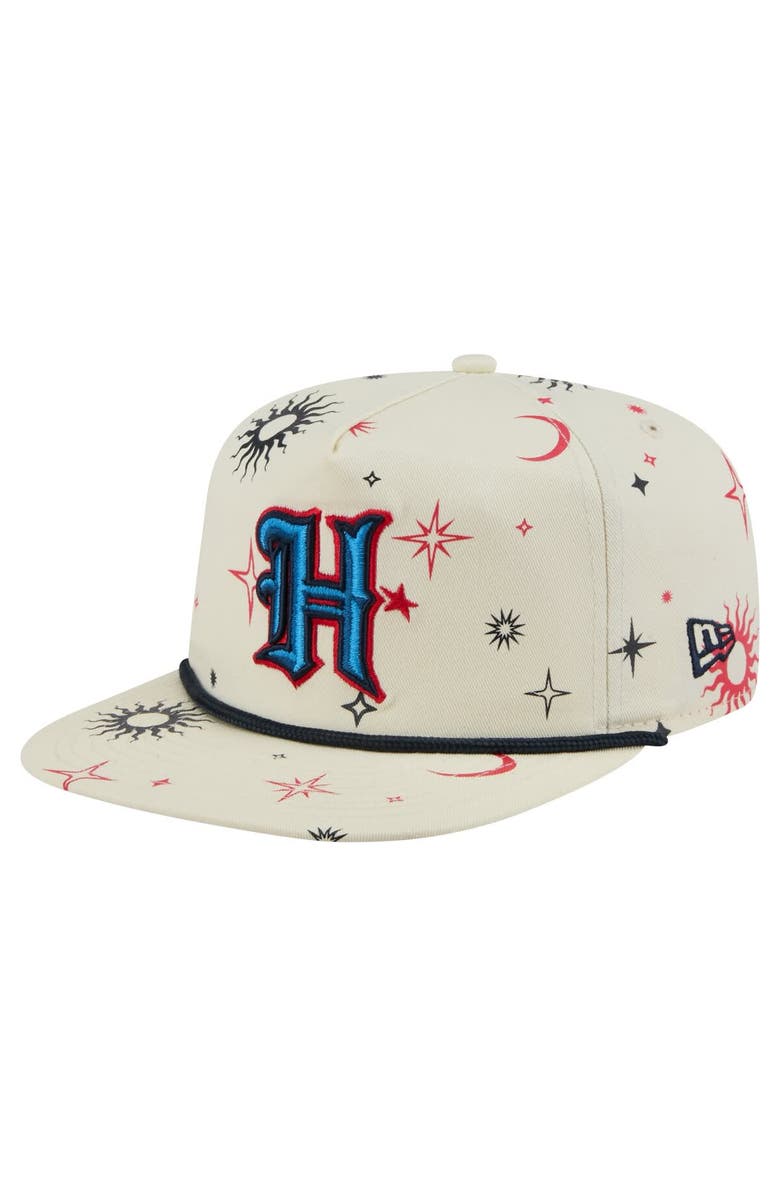 New Era Men's New Era Cream Houston Texans Celestial Golfer Adjustable Hat, Main, color, 