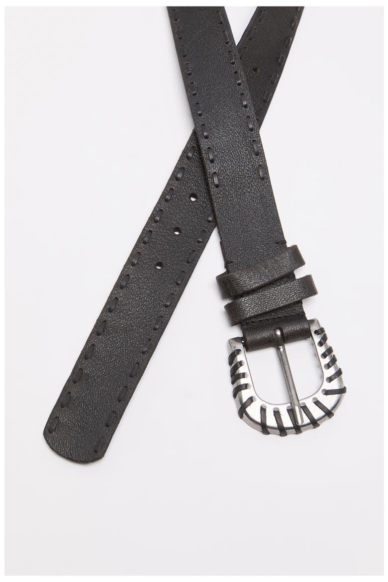 Holt Leather Belt, Alternate, color, BLACK