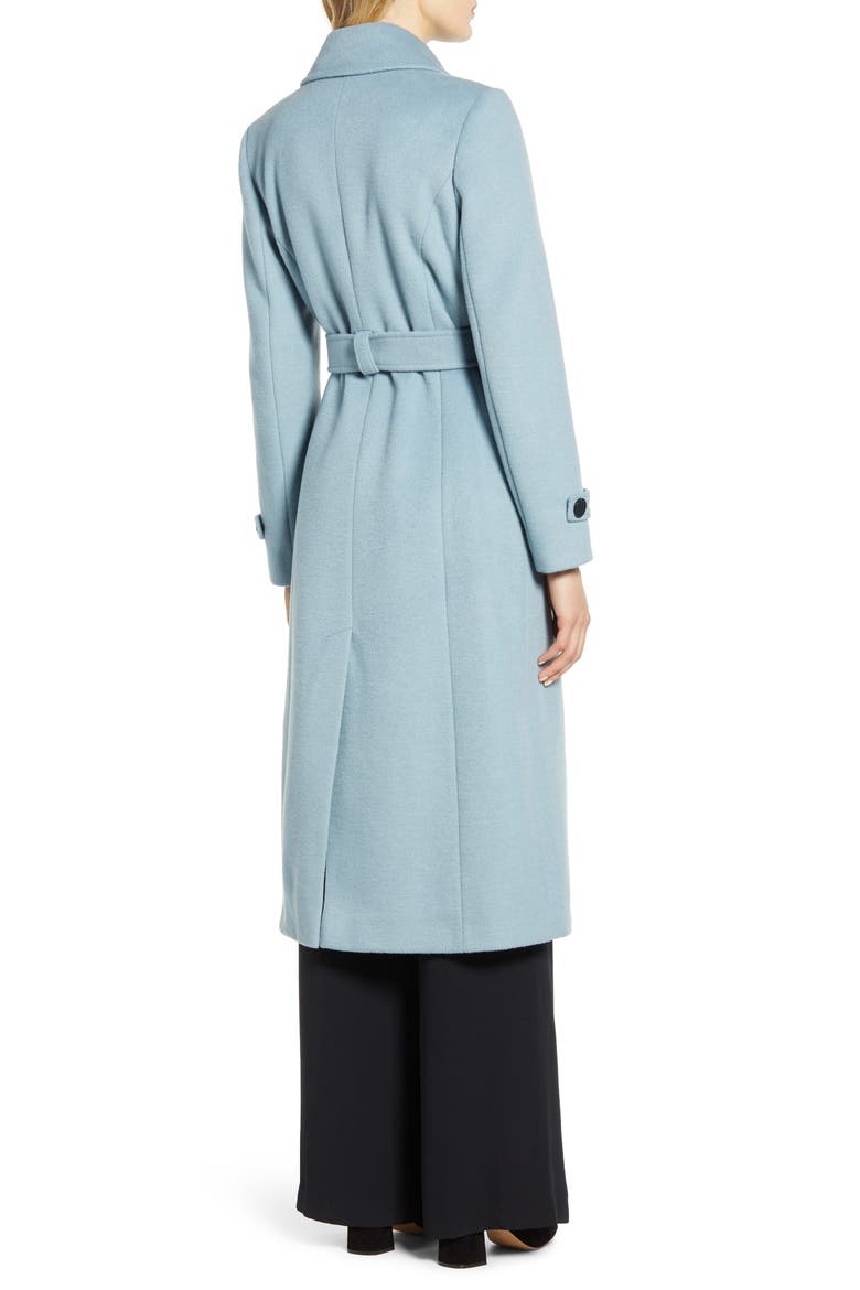 x Atlantic-Pacific Long Wool Blend Trench Coat (Nordstrom Exclusive), Alternate, color, BLUE RAINDROP