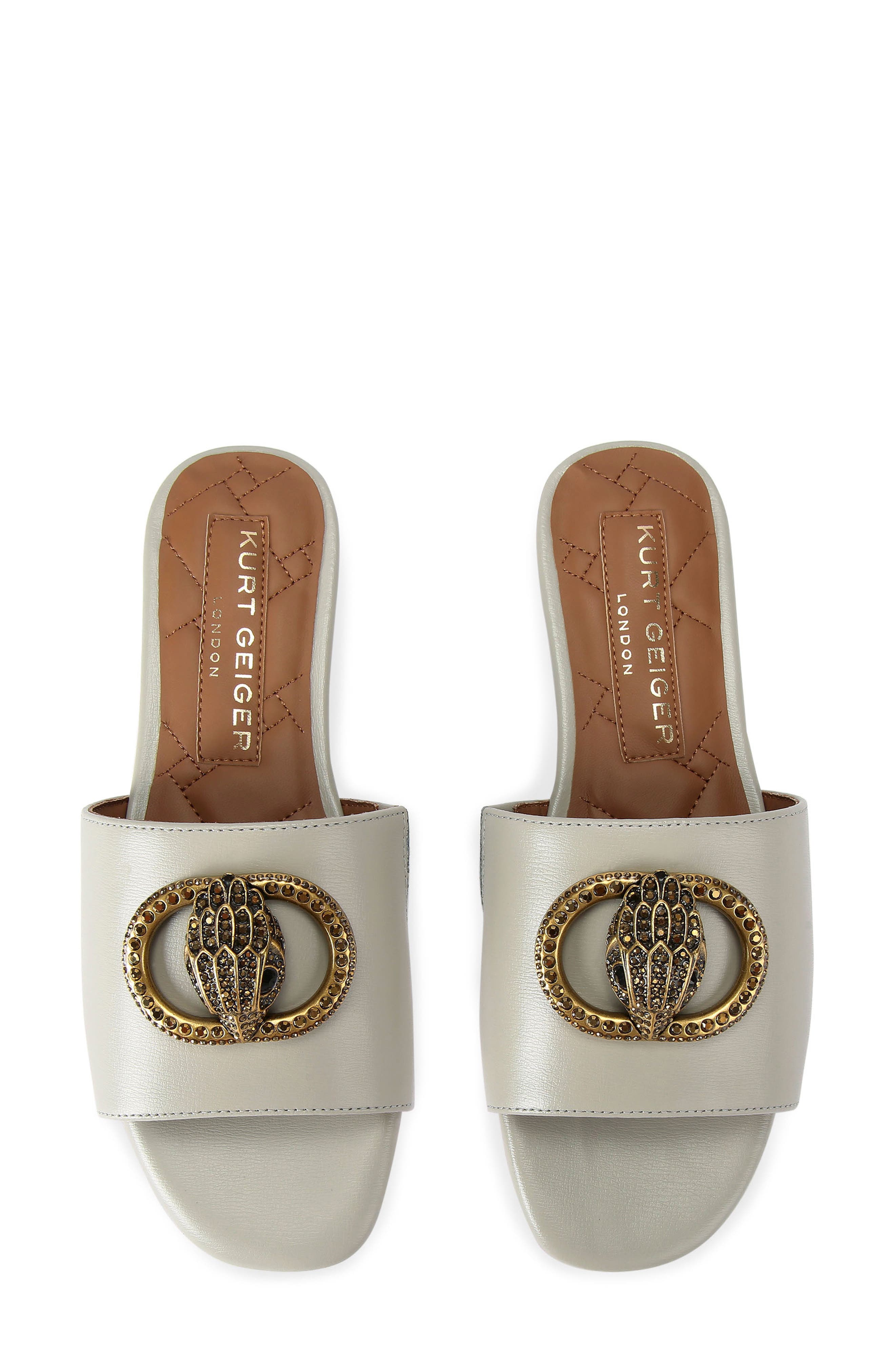 Chelsea Leather Slide Sandal, Alternate, color, LIGHT/ PASTEL GREY