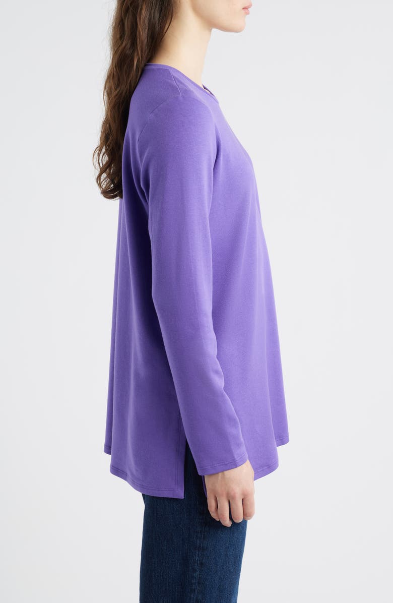Eileen Fisher Crewneck Terry Tunic, Alternate, color, Ultraviolet