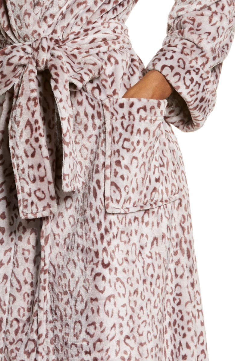 Natori Plush Cheetah Robe, Alternate, color, 