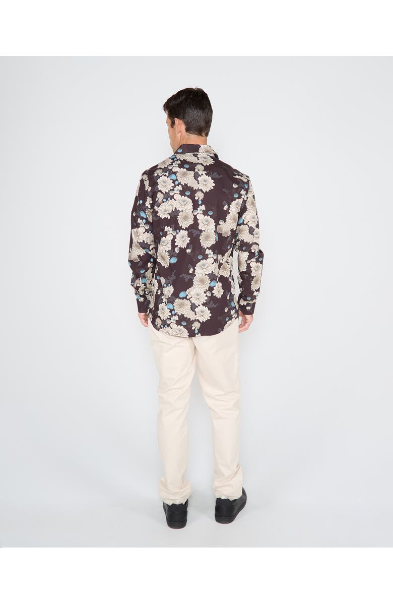 Lords of Harlech Nigel Button-Up Shirt, Alternate, color, Serious Floral Black