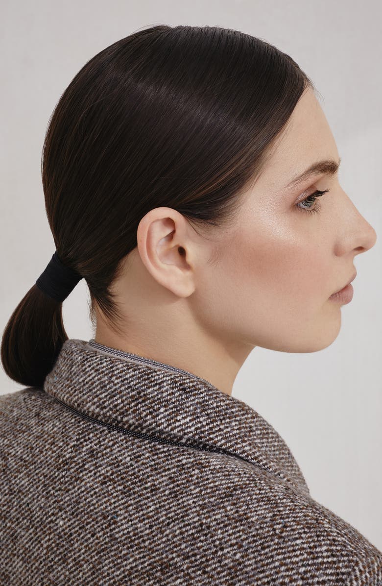 Brunello Cucinelli Mélange diagonal blazer, Alternate, color, Brown