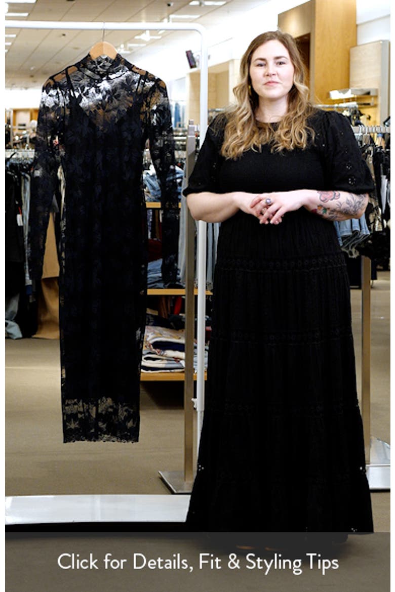 Shailene Long Sleeve Turtleneck Lace Dress video