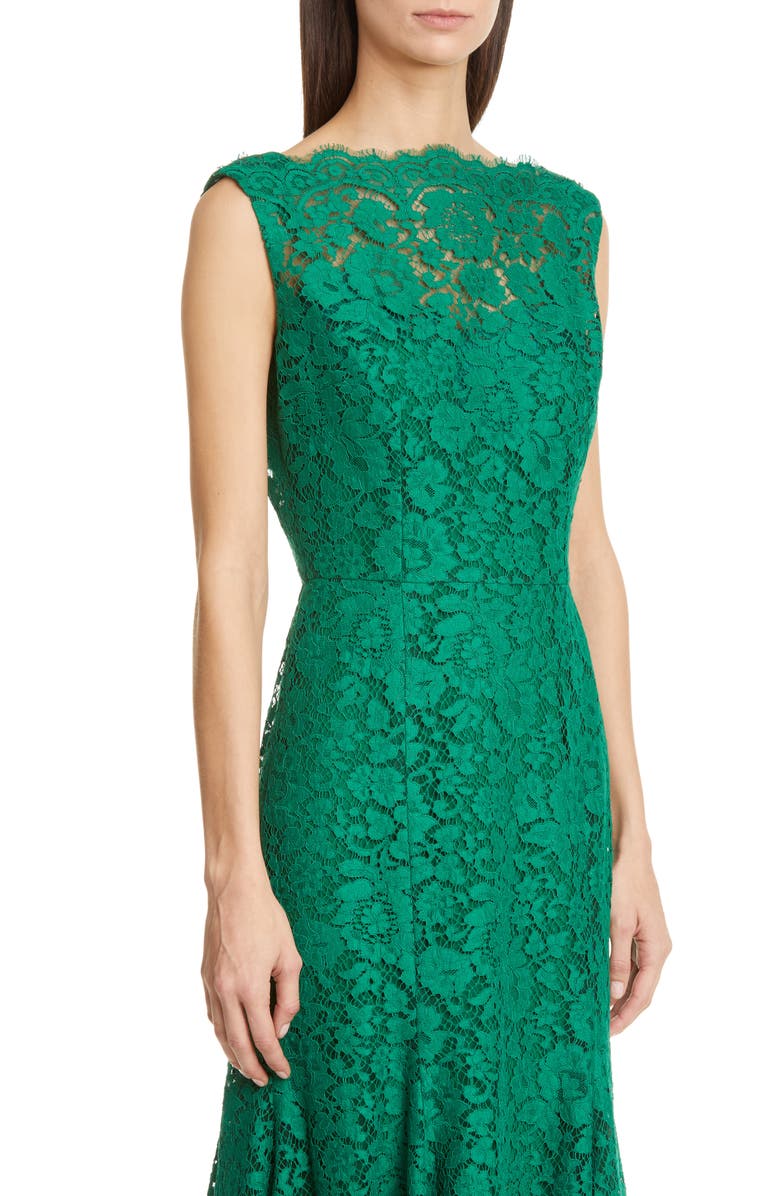 Dolce&Gabbana Guipure Lace Midi Dress, Alternate, color, 