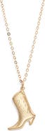 Nashelle Cowgirl Boot Pendant Necklace