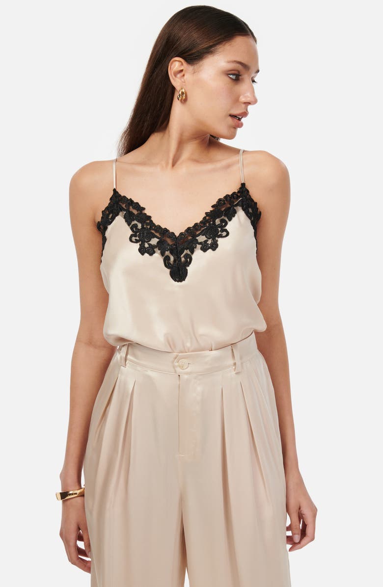 CAMI NYC Andria Lace Trim Camisole, Alternate, color, Cannoli