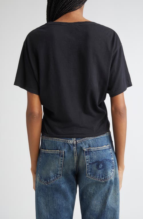 R13 Tight Waist Cotton & Cashmere T-shirt In Black