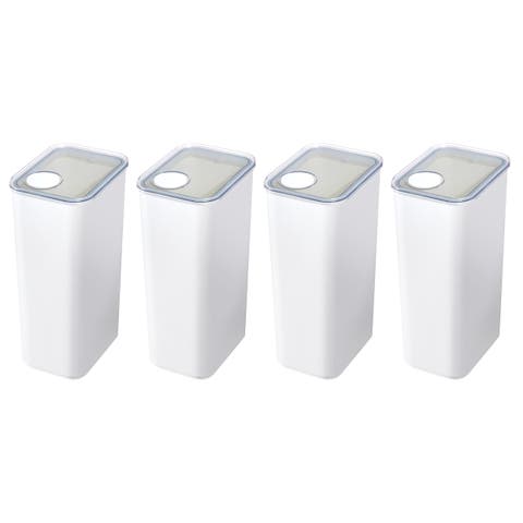 Extra Large Canister with Removable Pour Cap - Set of 4 - White