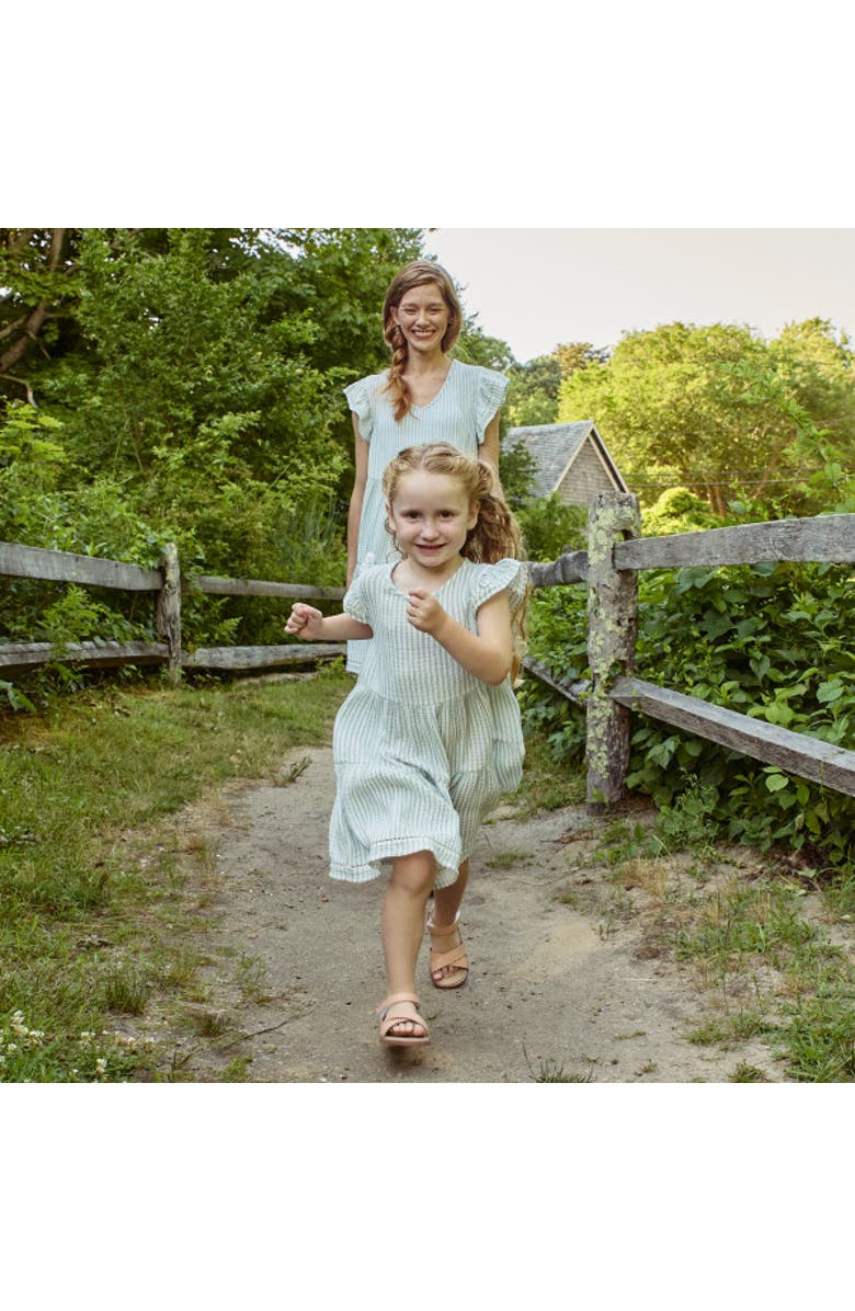 Modern Moments<sup>™</sup> by Gerber Mommy & Me Gauze Teal Stripe Dress, Alternate, color,