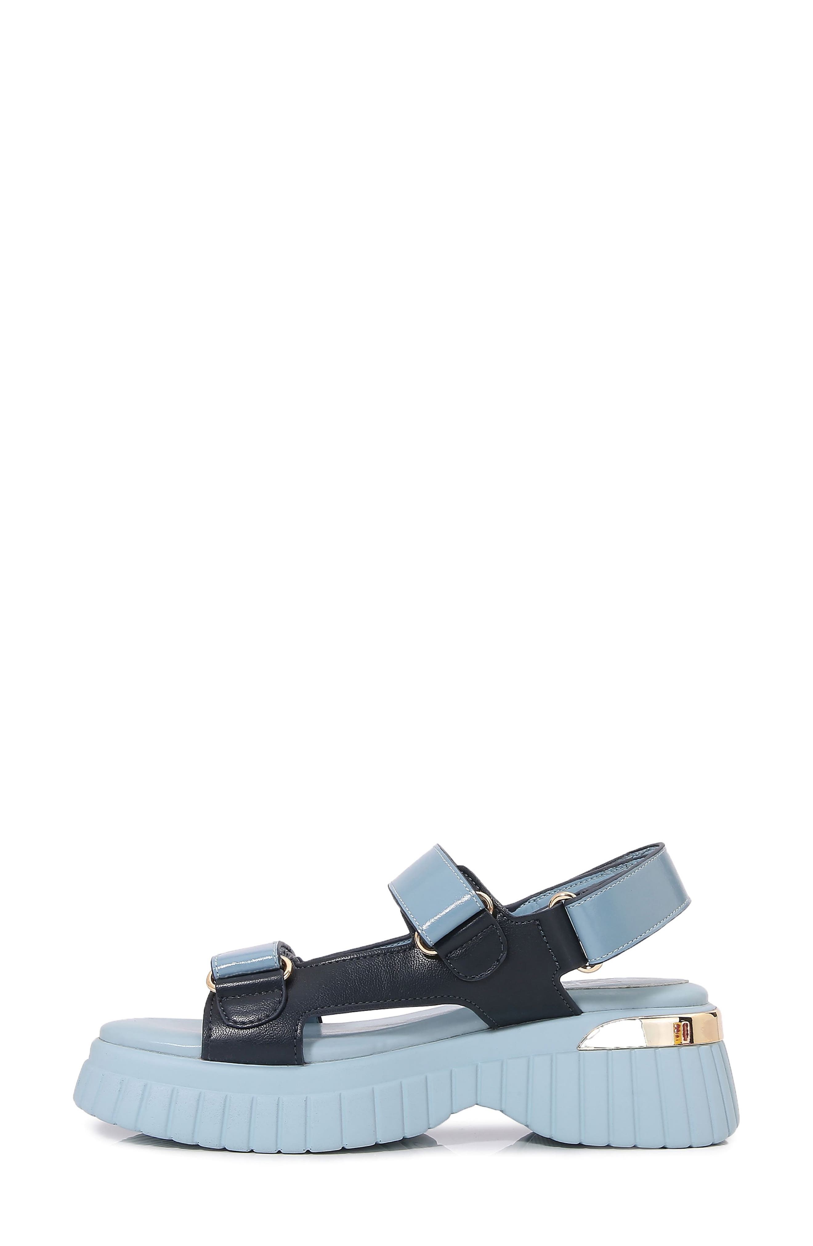 Bayside Platform Sandal, Alternate, color, BLUE