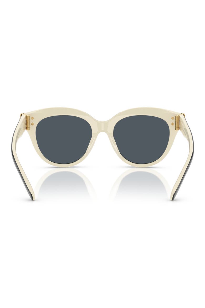 53mm Phantos Sunglasses, Alternate, color, BLACK/IVORY