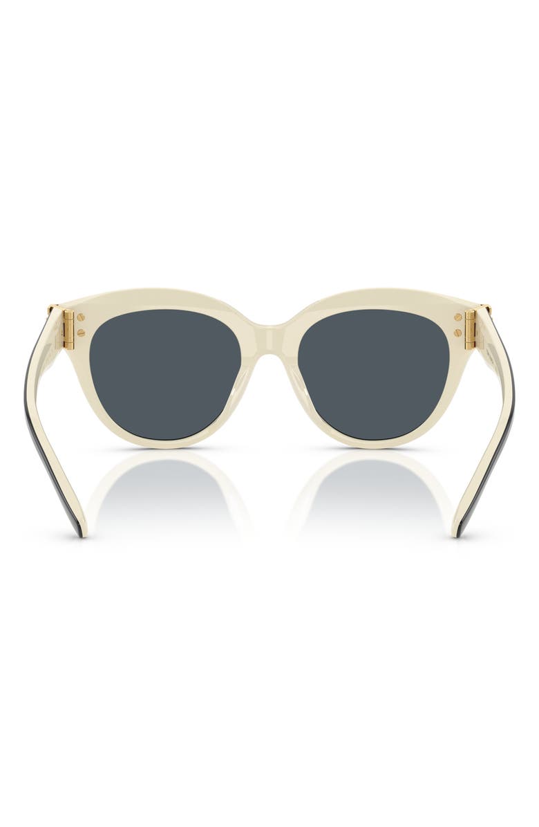 Tory Burch 53mm Phantos Sunglasses, Alternate, color, Black/Ivory