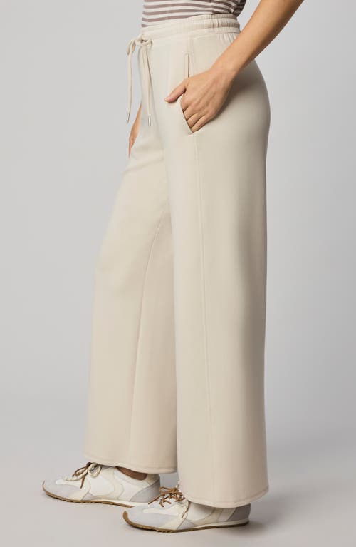 Splendid Scubasoft Wide Leg Drawstring Pants In Neutral