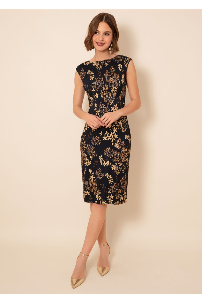 Pippa Dress Petite, Alternate, color, Golden Blossom